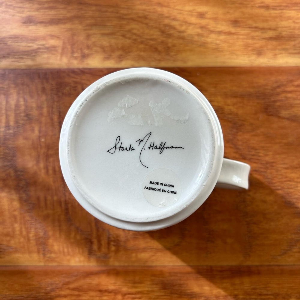 Anthropologie Starla Halfmann Floral Initial N letter Mug - Picture 4 of 4